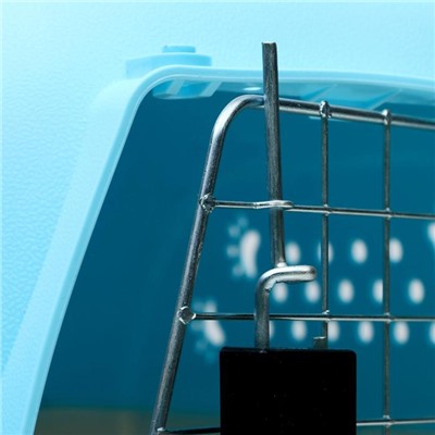 Переноска для животных, 47.5×33×31 см, пластик, голубая