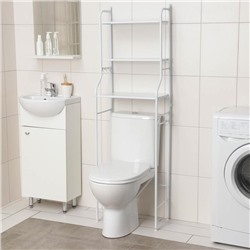 Стеллаж над унитазом, 47×25×152 см, белый