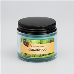 Ароматическая свеча в банке «Scented Candle, Cedarwood», кедр, 5×5 см, 140 г