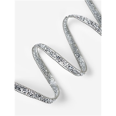 Стразы и бусины термоклеевые, 10 мм, 4.5±0.5 м, цвет серебряный