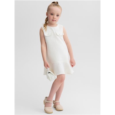 Сарафан для девочки, MINAKU :Party Dress, цвет белый, рост 110 см