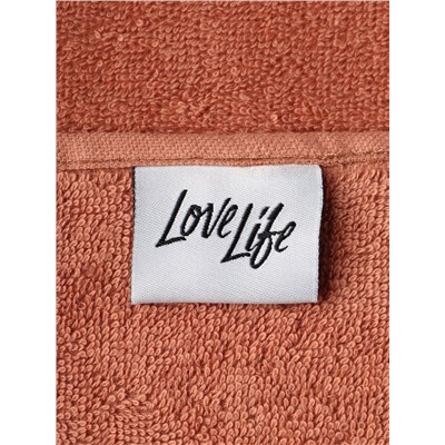 Полотенце махровое LoveLife «Танами» 70×130 см, коричневое, 100% хлопок, 430 г/м²