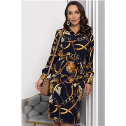 Платье Презентация стиля (темно-синее) П12650-15