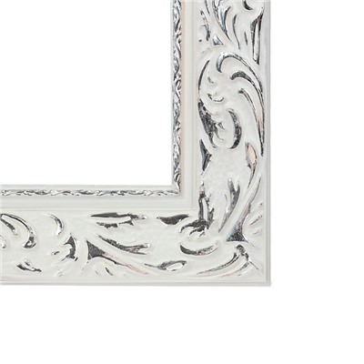 Рама для картин (зеркал) 20×20×4 см, дерево «Версаль», бело-серебристая