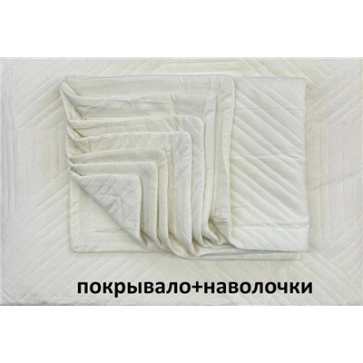 Велюровое покрывало (размер ЕВРО) + наволочки (2 шт 50*70 см)