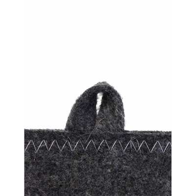 Рукавица для бани и сауны, полиэфир 70%, шерсть 30%, серая, без вышивки, «Добропаровъ»