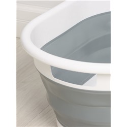 Таз складной Доляна, 39 л, 61.5×44×26.5 см, серый