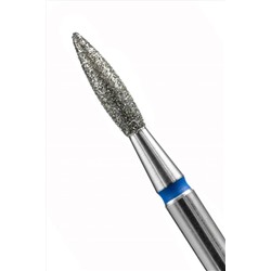 Manita Professional Фреза алмазная пламя острое для аппаратного маникюра 866.104.243.080.021 ФАП-2.1-8С, синяя насечка, ø 2,1 мм, 5 шт. KRISTALLER, 1231205