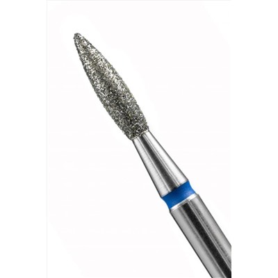 Manita Professional Фреза алмазная пламя острое для аппаратного маникюра 866.104.243.080.021 ФАП-2.1-8С, синяя насечка, ø 2,1 мм, 5 шт. KRISTALLER, 1231205
