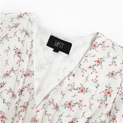 Платье с поясом миди женское MIST, размер 44, белое