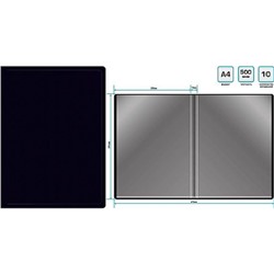 Папка-файл  10 SE-V10BLK 0.5мм черная Eco (2062994) SILWERHOF