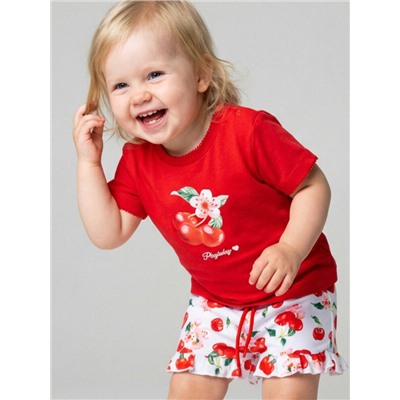 Джемпер детский трикотажный для девочек (футболка), 2 шт в комплекте