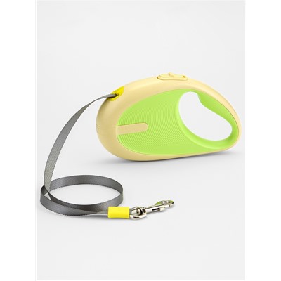 Рулетка - поводок для собак, лента 3 метра, зелёная