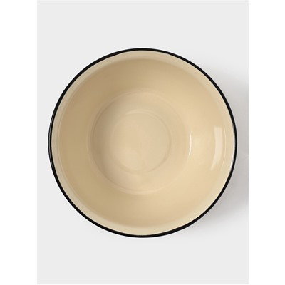 Миска эмалированная, 4 л, цвет слоновой кости