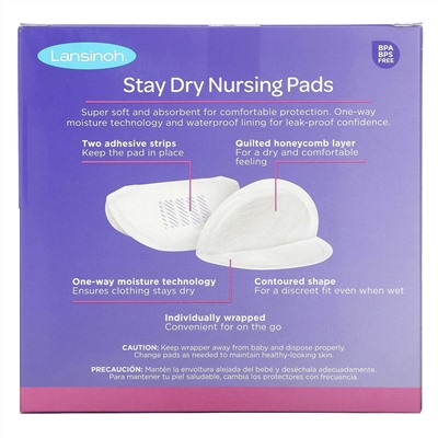 Lansinoh, Stay Dry Nursing Pads, 36 Pads