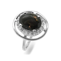 Кольцо из серебра раухтопаз, Ю-Бьюти