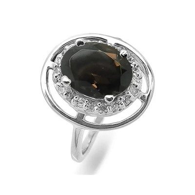 Кольцо из серебра раухтопаз, Ю-Бьюти