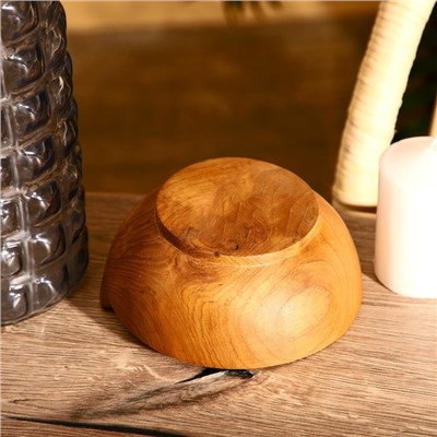 Миска, 15×15×7 см, тиковое дерево
