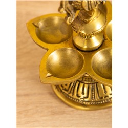 Подставка под благовония с 5 лепестками «Жар Птица», 9.5×9.5×14 см, латунь