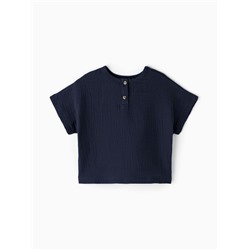 Рубашка Крошка Я «Муслин», рост 68, синяя