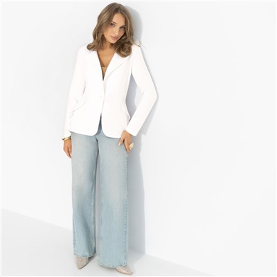 Жакет приталенного силуэта, Шоу-показ (роскошный белый)