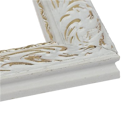 Рама для картин (зеркал) 30×30×4 см, дерево «Версаль», бело-золотая