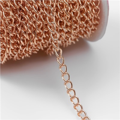 Цепочка для сумки, железная, 5×7 мм, 10±0.5 м, цвет золотой