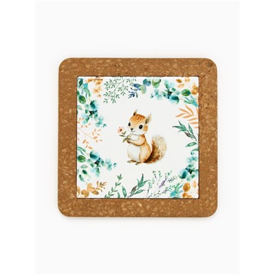 Подставка под горячее керамическая «Белочка», 19.5 см