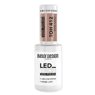 БЕЛОР ДИЗАЙН Гель для ногтей LED TECH  №412 перламутрово-розовый