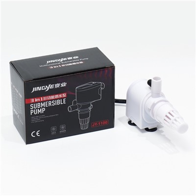 Помпа аквариумная JINGYE JY-1100, 400 л/ч, 4 Вт, высота подъема воды 0.4 м