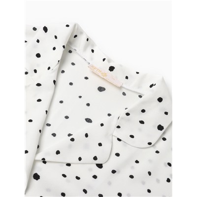 Пижама женская (рубашка, шорты) KAFTAN, размер 48-50, белая