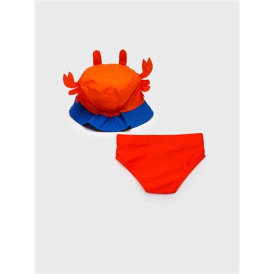 Комплект детский для мальчиков: плавки трикотажные, панама текстильная