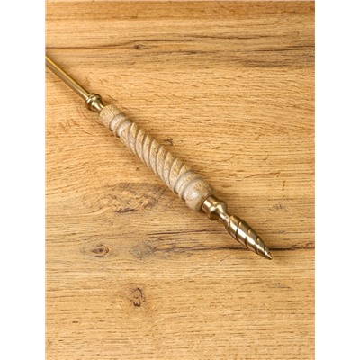 Ложка для обуви «Еловая шишка», 56 см, латунь, манговое дерево