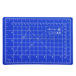 Коврик для резки A5 (22x15 см) "Attomex" непрорезаемый, толщина 2 мм, двухсторонний, трехслойный, синий