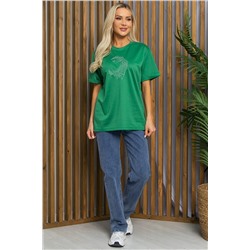 Футболка с вышивкой Эксклюзив (зеленая) Б12765-11М