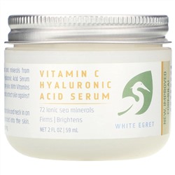 White Egret Personal Care, сыворотка с гиалуроновой кислотой и витамином C, 59 мл (2 жидк. унции)