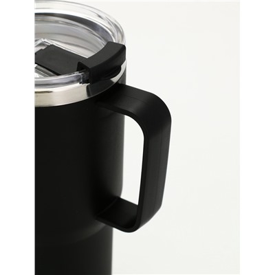 Термокружка «Стань бодрее», 500 мл, чёрная