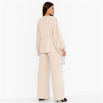 Брючный костюм нарядный, Приручённый шик (3 в 1, бежевый)