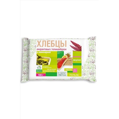 Хлебцы амарантовые c ламинарией 100г ЭКОПРОДУКТЫ, 1187301