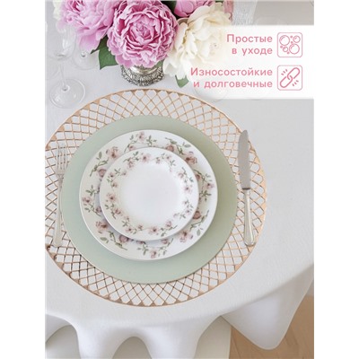 Салфетки сервировочные на стол Доляна «Вира», 4 шт., d=38 см, золотые