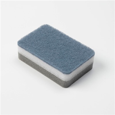 Дозатор для моющего средства с подставкой для губки Raccoon, 550 мл, губка в комплекте, цвет чёрный