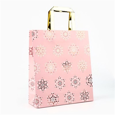 Пакет подарочный новогодний ламинированный «Яркий Новый год», M 30×26×9 см