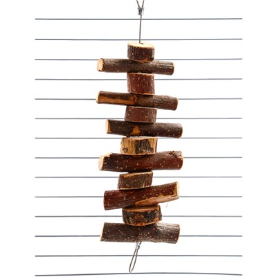 Игрушка для птиц и грызунов «Лесенка вверх 2», 21×5 см, дерево