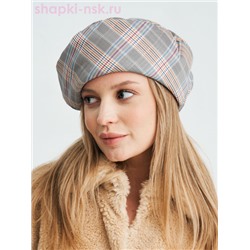 Ирэн плащевка клетка Берет женский (56-58)
