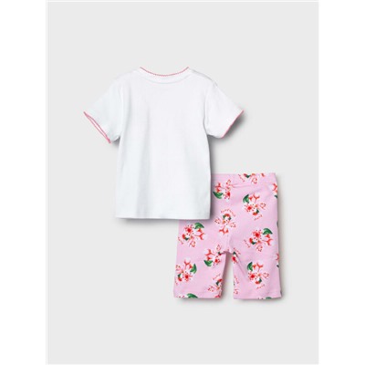 Комплект детский трикотажный для девочек: джемпер (футболка), брюки (легинсы укороченные)