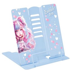 Подставка для книг металлическая 15,8х16х12,8 см "ДЕВОЧКА С БАБЛ-ТИ" 69345 Феникс
