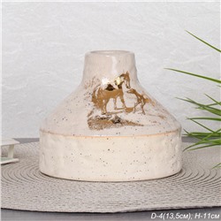 Ваза 11 см Лошади керамика  FLN-46-5 (уп 27) без уп Символ года 2026