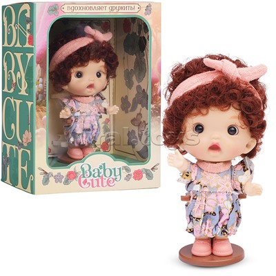 Виниловая кукла Baby Cute с бантиком, 10 см