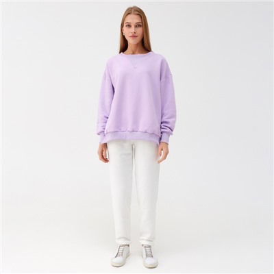 Костюм женский (свитшот, брюки) MINAKU: Casual Collection, сиреневый, размер 42
