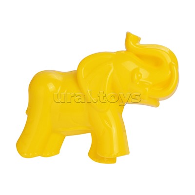 Набор №318: ведро-цветок среднее №3, лопатка №5, формочки (мамонт + динозавр №1 + динозавр №2)